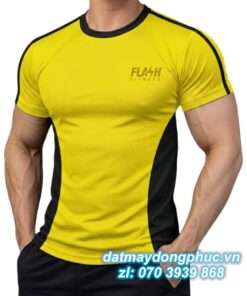 Đồng phục PT cổ tim màu vàng