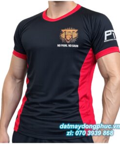 Đồng phục PT đen phối đỏ