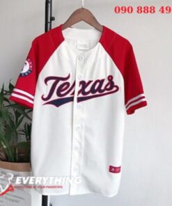 Đồng phục bóng chày Texas Trắng Đỏ