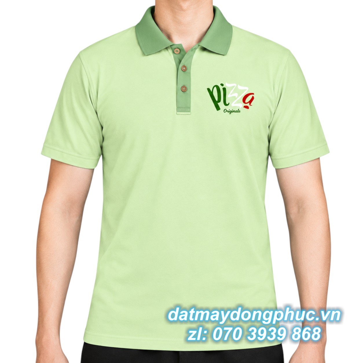 Đồng phục quán ăn màu xanh lá cây Đồng phục quán ăn màu xanh lá cây