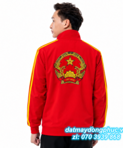 Áo khoác đỏ 2 lớp đội tuyển việt nam quốc huy cổ vũ cao cấp