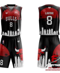 Đồng phục bóng rổ màu BULLS màu đỏ