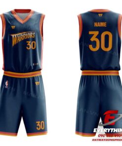 Đồng phục bóng rổ Warriors màu xanh đen