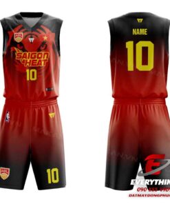 Đồng phục bóng rổ Saigon Heat màu đỏ đen