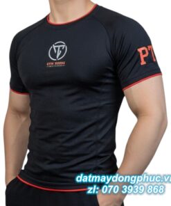 Đồng phục PT màu đen viền đỏ