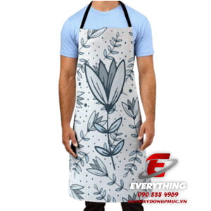Tạp dề tiệm hoa in hoa lá full 5 tap-de