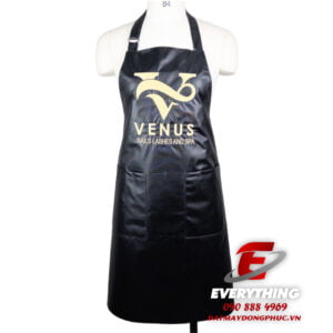 Tạp dề da Venus màu đen bóng 5 Tạp dề