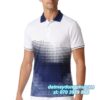 Áo Đồng Phục Tennis Polo Trắng Xanh Đen