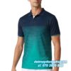Áo Đồng Phục Tennis Polo Xanh Phối Đen