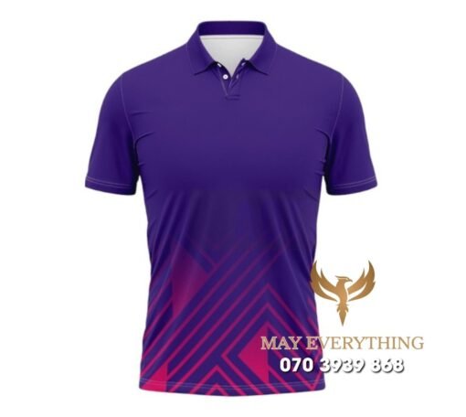 Áo Đồng Phục Tennis Polo Xanh Tím Áo Đồng Phục Tennis Polo Xanh Tím