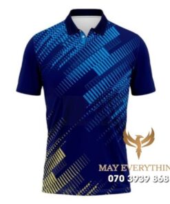 Áo Đồng Phục Tennis Polo Xanh Kẻ