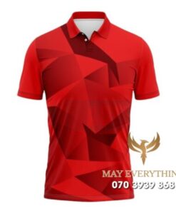 Áo Đồng Phục Tennis Polo Đỏ Cam