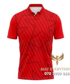 Áo Đồng Phục Tennis Polo Đỏ Ngôi Sao