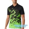Áo Đồng Phục Tennis Polo Xanh Phối Đen