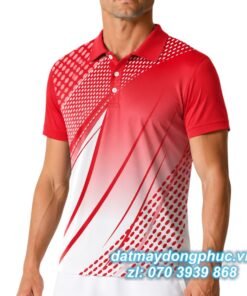Áo Đồng Phục Thể Thao CLB Màu Đỏ Phối Trắng