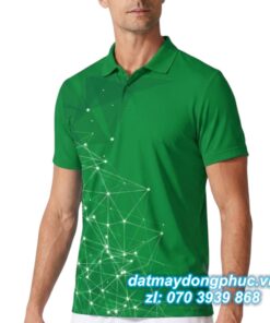Áo Đồng Phục Tennis Polo Xanh Lá