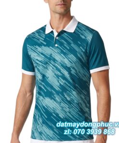 Áo Đồng Phục Tennis Polo Hải Âu Xanh