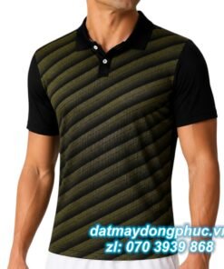 Áo Tennis Thiết Kế Sọc Xanh Kẻ Độc Đáo