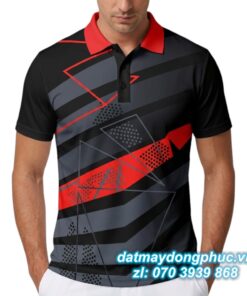 Áo Đồng Phục Tennis Thiết Kế Đen Kẻ Sọc