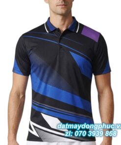 Áo Đồng Phục Tennis Polo Đen Tím