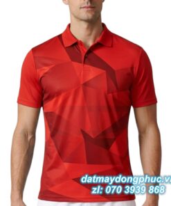 Áo Đồng Phục Tennis Polo Đỏ Cam