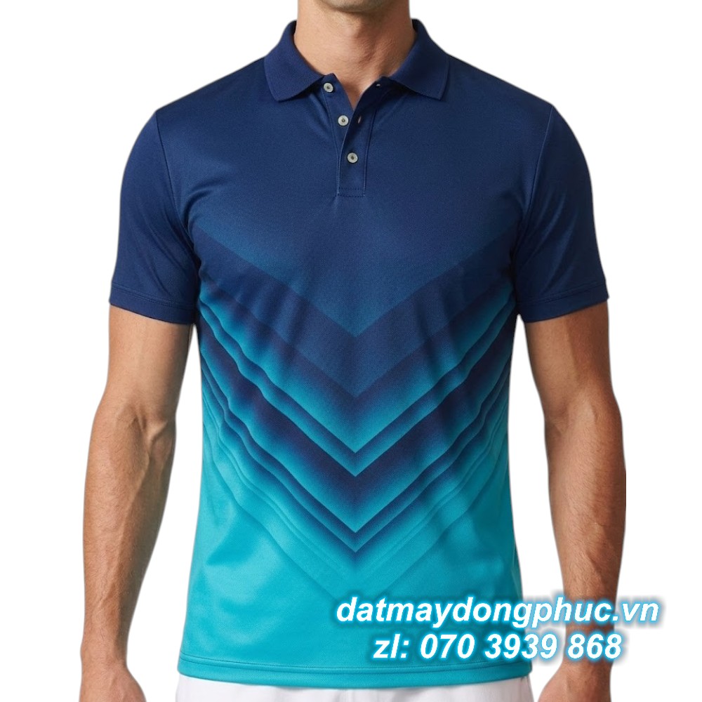 Áo Đồng Phục Tennis Polo Xanh Đen Áo Đồng Phục Tennis Polo Xanh Đen