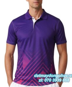 Áo Đồng Phục Tennis Polo Xanh Tím