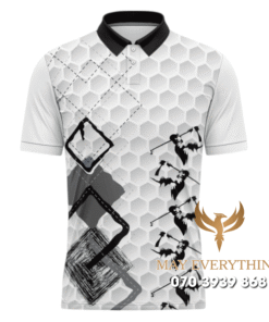 Áo Polo Đồng Phục Golf CLB Màu Trắng Thiết Kế Hiện Đại