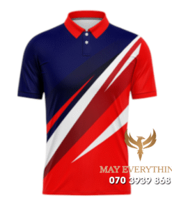 Áo Polo Đồng Phục Golf CLB Màu Xanh Đỏ Thiết Kế Hiện Đại