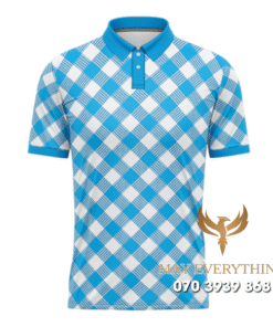 Áo Polo Đồng Phục Golf CLB Màu Trắng Xanh Thiết Kế Phong Cách