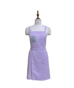 May tạp dề dáng dài màu tím