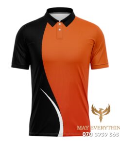 Áo Polo Đồng Phục Golf CLB Màu Đen Cam Thiết Kế