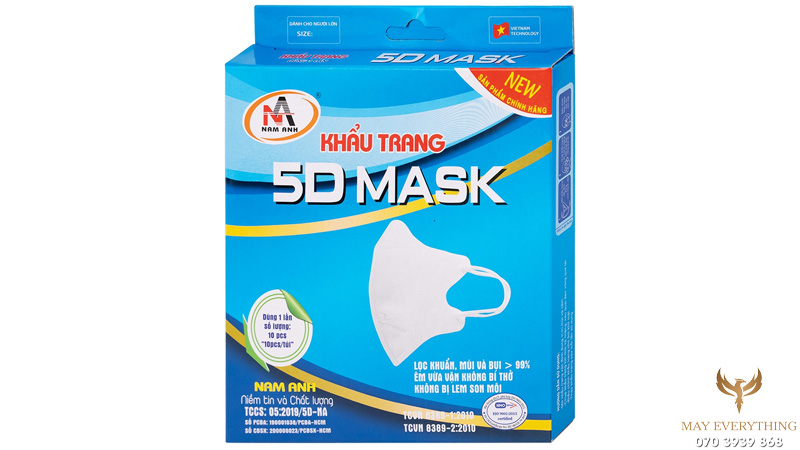 Tổng hợp các loại khẩu trang Nam Anh: phân loại và giá bán 1 cac-loai-khau-trang-5d-3