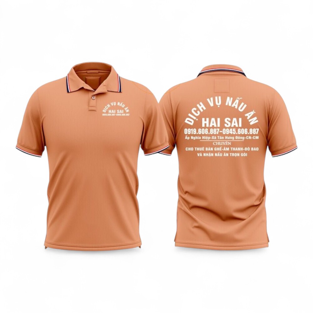 Áo Thun Polo Đồng Phục Tiệc Cưới Hai Sai