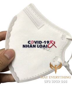 May khẩu trang N95 in logo covid-19