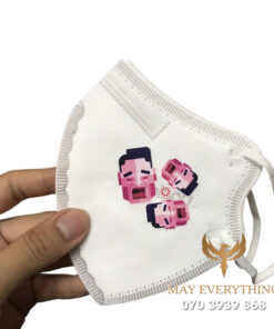 May khẩu trang N95 in logo chibi