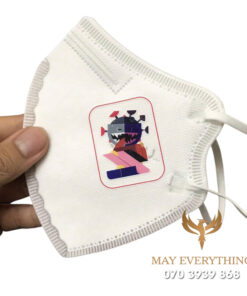 May khẩu trang N95 in logo robot