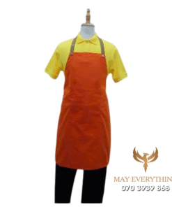 In tạp dề 24h siêu tốc màu cam cháy