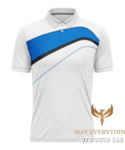 Áo Polo Đồng Phục Golf CLB Màu Trắng Kẻ Xanh