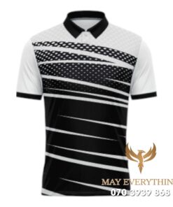 Áo Polo Đồng Phục Golf CLB Màu Đen Trắng Thiết Kế Phong Cách