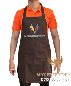 May tạp dề quán cafe màu nâu