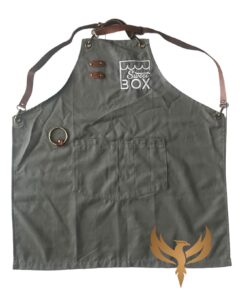 May tạp dề màu xám