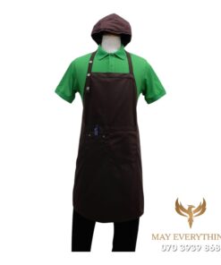 In tạp dề 24h siêu tốc màu nâu