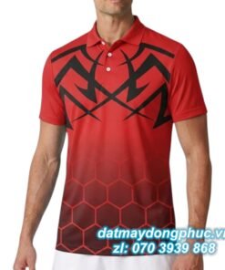 Áo Đồng Phục Thể Thao CLB Màu Đỏ In Hình