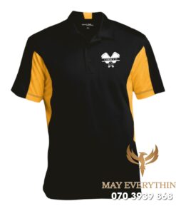 Áo Đồng Phục Pickleball Màu Đen Vàng Polo Đơn Giản