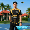 Áo Đồng Phục Pickleball In Tên CLB Màu Đen 4 Áo Đồng Phục Pickleball In Tên CLB Màu Đen