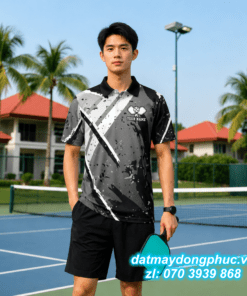 Áo Đồng Phục Pickleball Màu Đen