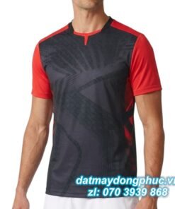 Áo Đồng Phục Thể Thao CLB Màu Đen Phối Đỏ