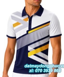 Áo Đồng Phục Thể Thao CLB Màu Thiết Kế Trắng Xanh