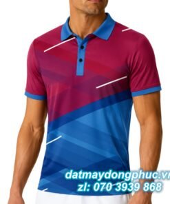 Áo Đồng Phục Thể Thao CLB Màu Thiết Kế Đỏ Xanh